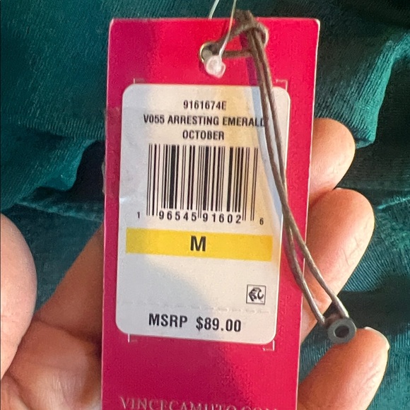 Vince Camino Sequin emerald green blouse - Picture 6 of 6